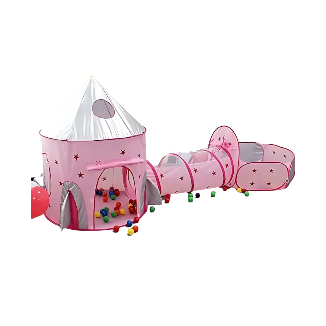 3 In 1 Spaceship Toddler Crawl Tunnel Playhouse Tent