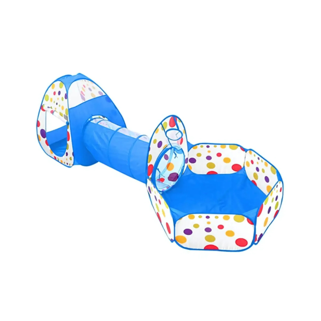 3 in 1 Kids Activity Play Tent With Tunnel