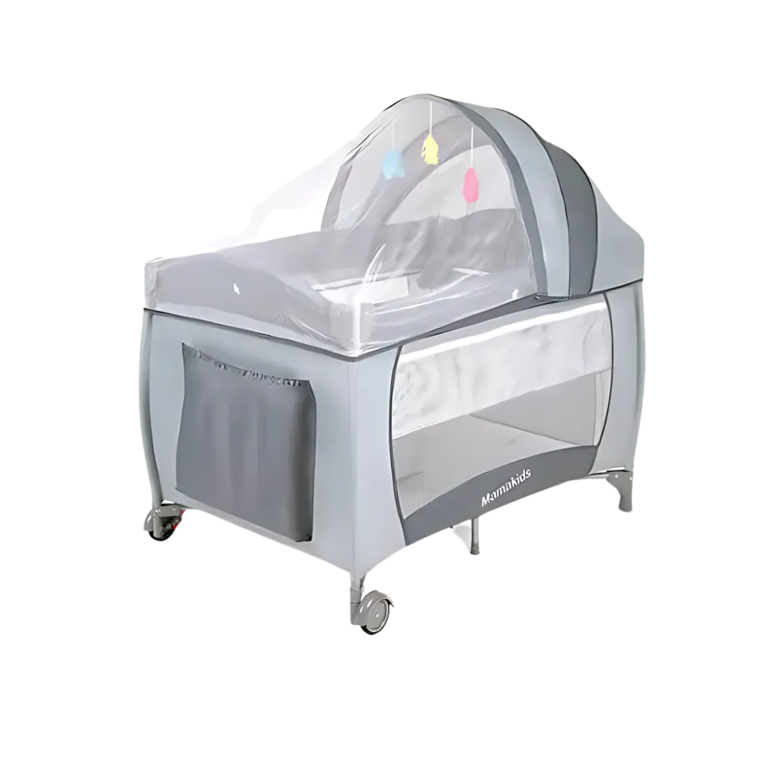 2 in 1 Baby Cot with Mattress and Toys
