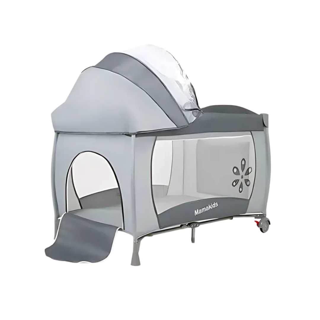 2 in 1 Baby Cot with Mattress and Toys