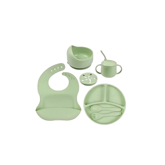 5 Pieces Silicone Baby Feeding Set