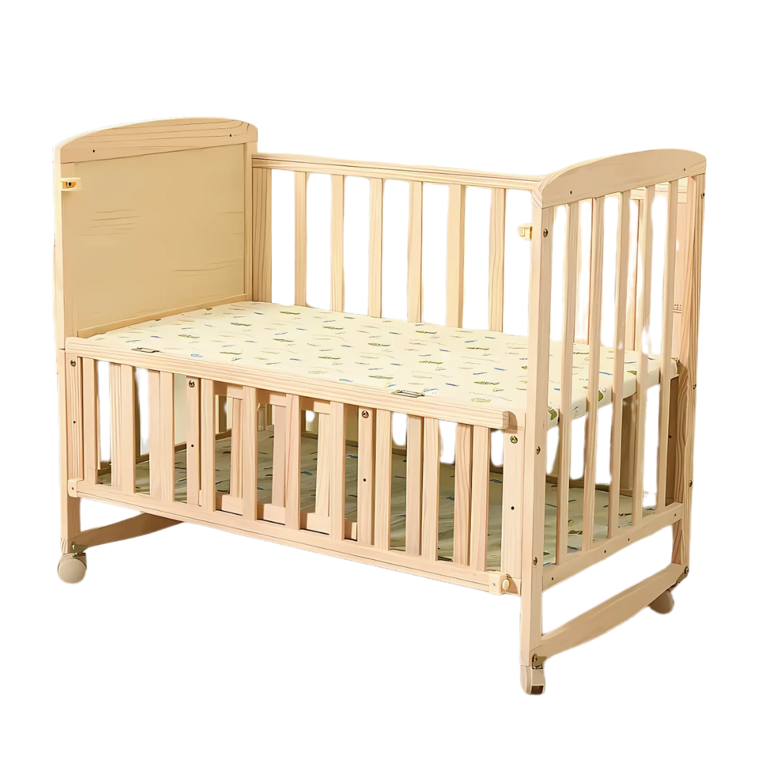 Multifunctional Solid Wood Baby Crib
