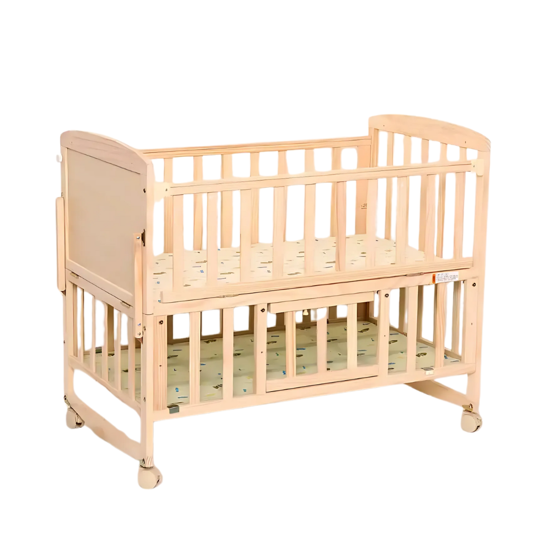 Multifunctional Solid Wood Baby Crib